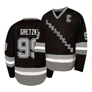 Los Angeles Kings Wayne Gretzky Stitched Hockey Jersey Black